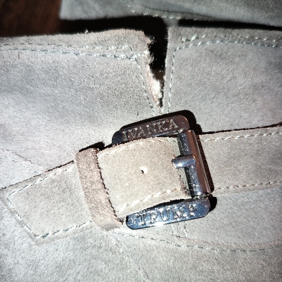 Ivanka Trump Grey Genuine Suede & Shearling Ankle Boots Size 8.5 M Women's - Picture 3 of 14